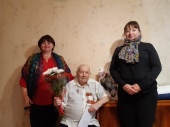 Поздравление ветерана с юбилеем в поселении Кокошкино